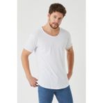 Cool Tarz Beyaz Erkek Oval Kesim Slim Fit Pis Yaka Salaş T-Shirt - 001-Beyaz
