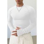 COOL TARZ Erkek Beyaz Uzun Kollu Basic T-shirt