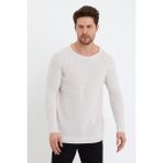 Cool Tarz Erkek Krem Geniş Yaka Triko KAZAK-TRZ3459R03S