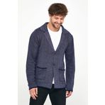 COOL TARZ Erkek Lacivert Şal Yaka Çelik Örgü Ceket Hırka CTCKT1824