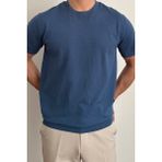 Cool Tarz Erkek Saks Slim Fit Bisiklet Yaka Triko T-Shirt - XL