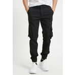 COOL TARZ Erkek Siyah Jogger Pantolon Körüklü Kargo Cepli Paçası Lastikli