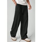 COOL TARZ Hafif Ve Rahat Müslin Baggy Erkek Pantolon - Siyah