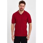 Cool Tarz Kırmızı Erkek Polo Yaka Çizgili Triko T-SHIRT-TRZ19109R02S