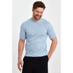 Cool Tarz Mavi Erkek Yarım Balıkçı Düz Triko T-SHIRT-TRZ19129R09S - XL