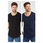 COOL TARZ Siyah-lacivert Erkek Regular/normal Kesim Pis Yaka Kısa Kollu T-shirt