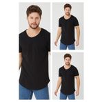 COOL TARZ Siyah-siyah-siyah Erkek Regular/normal Kesim Pis Yaka Kısa Kollu T-shirt