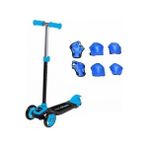 Cool Wheels 3 Tekerlekli Yükseklik Ayarlı Twist Çocuk Scooter + Koruyucu Set - Mavi