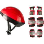Cool Wheels Kask Dizlik Dirseklik Seti Kırmızı