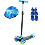 Cool Wheels Uni Çocuk Mavi LED Işıklı 3 Tekerlekli Twist Scooter Full Set