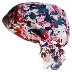 Cool4 Yazlık baş örtüsü, plaj, bandana, deniz beresi, güneş koruması, kep, kemoterapi şapkası, A04, Doğal soyut kırmızı zeytin desenli, 56-58