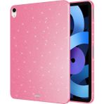 Coolacs Apple iPad Air 10.9 2020 4.nesil ile Uyumlu Simli Tasarımlı Tablet Kılıfı - Pembe