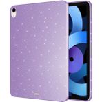 Coolacs Apple iPad Air 10.9 2022 5.nesil ile Uyumlu Simli Tasarımlı Tablet Kılıfı - Lila