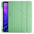Coolacs Apple iPad Air 11 Inç (A2902-A2903-A2904) 2024 Uyumlu Kılıf 3 Farklı Stand Kalemlikli Tablet Kılıfı - Açık Yeşil