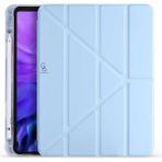 Coolacs Apple iPad Air 11 Inç (A2902-A2903-A2904) 2024 Uyumlu Kılıf 3 Farklı Stand Kalemlikli Tablet Kılıfı - Mavi