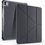 Coolacs Apple iPad Air 13 Inç 2024 (A2898-A2899) Uyumlu Kılıf 3 Farklı Stand Kalemlikli Tri Folding Tablet Kılıfı - Siyah