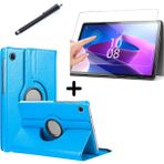 Coolacs Lenovo Tab M10 Plus Gen 3 (3. Nesil) 10,61" ZAAJ0378TR Tablet Kılıfı Ekran Koruyucu ve Kalem Seti - Mavi