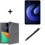 Coolacs Samsung Galaxy Tab A9 Plus SM-X210 Uyumlu Şeffaf Silikon Tablet Kılıfı Ekran Koruyucu ve Kalem Seti - Galaxy Tab A9+ Plus SM-X210