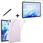 Coolacs Samsung Galaxy Tab S8 Ultra SM-X900 Uyumlu Köşe Dolgulu Tablet Kılıfı Ekran Koruycu Kalem Seti - Galaxy Tab S9 Ultra SM-X910 - Şeffaf