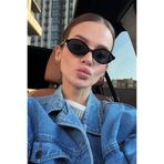 COOLANDBETTER TR MİUXE VERS2 SİYAH OVAL GÜNEŞ GÖZLÜĞÜ KADIN MODERN YENİ SEZON COOLANDBETTER