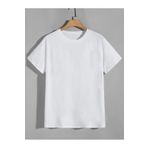 coolart Basic Düz Tişört - Beyaz Baskısız Oversize Yazlık Kısa Kol T-Shirt Bisiklet Yaka