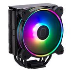 Cooler Master Hyper 212 Halo CPU Lavabo - Siyah Alüminyum Kaplama, Kanatlı 4 Isı Sürekli Doğrudan Temas Borusu, MF120 Halo2 ARGB Fan, ARGB Algılama, LGA1700 ve AM5 Desteği - Siyah