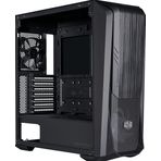 Cooler Master MasterBox 500 bilgisayar kasası – İnce file ön girişli orta boy kasa ve 120 mm ARGB fanlı, çıkarılabilir üst kapak, sertleştirilmiş camdan yan duvar, arka tarafta 120 mm fan