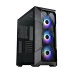 Cooler Master MasterBox TD500 Mesh V2 – E-ATX kasa, tesselleştirilmiş fileli, 3 x 120 mm ARGB fanlı orta kasa, çıkarılabilir kapak, sertleştirilmiş camdan yan duvar, USB Tip C 10 Gbit/s – siyah