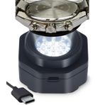 CoolFire - Erkekler için Tüm Eko Güneş Saatleri için Tip-C UV Ücretsiz Güneş Saati Hızlı Şarj Cihazı, Reloj Hombre Taşınabilir Pil Şarj Cihazı. Her Türlü Eko Güneş Saatleri için. (Siyah)