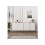 Coolhome Cool Home Eylül Modern Raflı Konsol Ofis Salon 180 Cm Sepet-beyaz