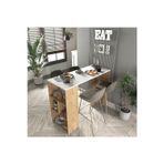 Coolhome Cool Home Pan Mutfak Adası , Bar Masası , Raflı Sepet - Beyaz