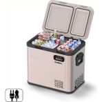 Coolist CLK60D 12/24V/220VOLT 59 Litre Çift Bölmeli Outdoor Kompresörlü Bluetooth Bağlantılı Oto Buzdolabı - 59 lt - Çok Renkli