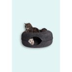 Coolizz Donut Kedi Tüneli / Donut Kedi Yatağı - 50 cm - Koyu Gri