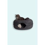 Coolizz Donut Kedi Tüneli/Donut Kedi Yatağı - Koyu Gri - 50CM Koyu Gri-S