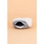 Coolizz Peluş Donut Kedi Yatağı - Peluş Donut Kedi Tüneli Açık Gri-L
