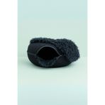 Coolizz Peluş Donut Kedi Yatağı - Peluş Donut Kedi Tüneli Koyu Gri-L