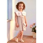 Cooll Bebek Kız Çocuk Pamuklu Pötikare Nakışlı Cantalı Elbise - 5 Yaş - Yeşil