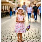 Cooll Bebek Kız Çocuk Pembe Çicekli Pamuklu Şapkali Elbise - 7 - 8 Yaş