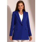 CoolLook Tek Düğmeli Uzun Kollu Bel Oturtmalı Uzun Kol Ceket Yakalı Esnek Tarz Blazer Ceket