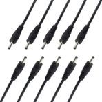 COOLM 10'lu Paket 3,5 mm x 1,35 mm DC Güç Erkek Fiş Jak Çıplak Tel Açık Uçlu Kuyruk Güç Kablosu 3,5 x 1,35 mm DC Güç Kaynağı IP Kamera CCTV Güvenlik Kamerası Gözetim Kablosu Onarım Değiştirme