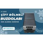 Coolman COOLMANX35K Portatif Buzdolabı Çift Bölme - Gri - Siyah - 35 lt