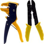 Coolman Terminal Sıkma Pensesi ve Kablo Sıyırma Pensesi 2'li Set