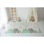 Coolmats 200X130X1 cm Bulutlar Dağlar Katlanabilir Oyun Matı - Açık Bej - 130 x 200 cm