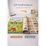 Coolmats Çift Taraflı Rulo Oyun Matı Baloncu Fil Ailesi - Macera Köyü 200x140x1.5 Cm