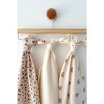 COOLMINIES Çift Kat Müslin 3'lü Yenidoğan Bebek Battaniye & Örtü Set,Müslin Kundak, %100 Pamuk İthal Kumaş 70*80 cm
