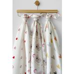 COOLMINIES Çok Amaçlı Müslin Örtü 3’lü Set, Müslin Yenidoğan Bebek Battaniyesi, %100 Pamuk Müslin Bez, 80*90 cm