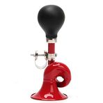 Coolrunner Boru Kornası, Retro Palyaço Kornası, Çocuk Bisiklet Kornası, Klasik Vintage Metal Bükümlü Hoparlör Siren Hooter Salyangoz Havalı Korna, Araçlar Bisikletler için Golf Arabası (Kırmızı)