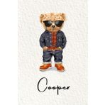 Cooper: Cahier personnalisé avec prénom Cooper | Cadeau d'anniversaire pour enfant, garçon, homme, copain ... | Nounours | 110 pages lignée, Petit Format 6x9 pouces (15,24 x 22,86 cm)