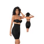 Cooqpoo Ekstra Yüksek Bel S-m-l-xl-2xl-3xl Silikonlu Kadın Göbek Basen Toparlayıcı Dikişsiz Korse Siyah Siyah XL