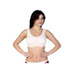 Cooqpoo Kadın S-m-l-xl Beden Kalın Askılı Pedli Büstiyer Korse Beyaz L